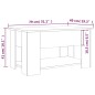 Tavolino da Salotto Bianco Lucido 79x49x41 cm Legno Multistrato Tavolino da Salotto Bianco Lucido 79x49x41 cm Legno Multistrato