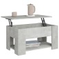 Tavolino da Salotto Grigio Cemento 79x49x41cm Legno Multistrato Tavolino da Salotto Grigio Cemento 79x49x41cm Legno Multistrato