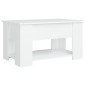 Tavolino da Salotto Bianco 79x49x41 cm in Legno Multistrato