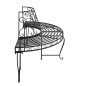 Panchine per Albero Semicircolari 2 pz Ø160 cm Nere in Acciaio