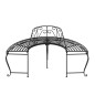 Panchine per Albero Semicircolari 2 pz Ø160 cm Nere in Acciaio