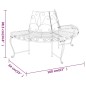 Panchine per Albero Semicircolari 2 pz Ø160 cm Nere in Acciaio