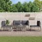 Set Divani da Giardino 5 pz con Cuscini Antracite in Polyrattan Set Divani da Giardino 5 pz con Cuscini Antracite in Polyrattan
