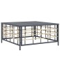 Set Divani da Giardino 6 pz con Cuscini Antracite in Polyrattan Set Divani da Giardino 6 pz con Cuscini Antracite in Polyrattan