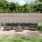 vidaXL Set Divani da Giardino 8 pz con Cuscini Antracite in Polyrattan vidaXL Set Divani da Giardino 8 pz con Cuscini Antracite in Polyrattan