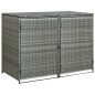 vidaXL Copribidone Rifiuti Doppio in Polyrattan Antracite 148x77x111cm vidaXL Copribidone Rifiuti Doppio in Polyrattan Antracite 148x77x111cm