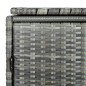 vidaXL Copribidone Rifiuti Doppio in Polyrattan Antracite 148x77x111cm vidaXL Copribidone Rifiuti Doppio in Polyrattan Antracite 148x77x111cm
