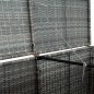vidaXL Copribidone Rifiuti Doppio in Polyrattan Antracite 148x77x111cm vidaXL Copribidone Rifiuti Doppio in Polyrattan Antracite 148x77x111cm