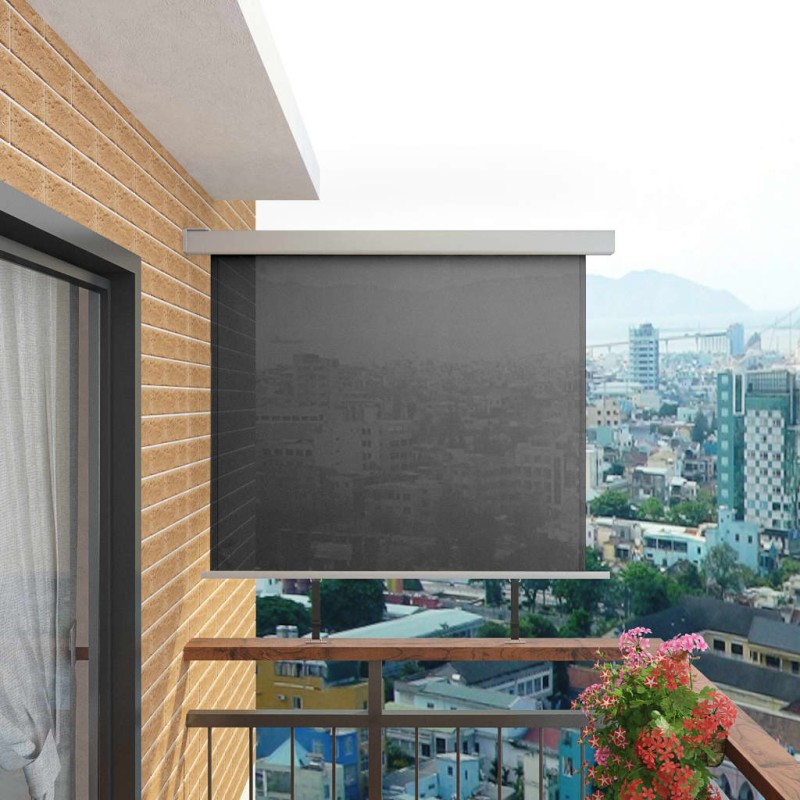 Tenda Laterale per Terrazzo Multifunzionale 150x200cm Grigio Tenda Laterale per Terrazzo Multifunzionale 150x200cm Grigio