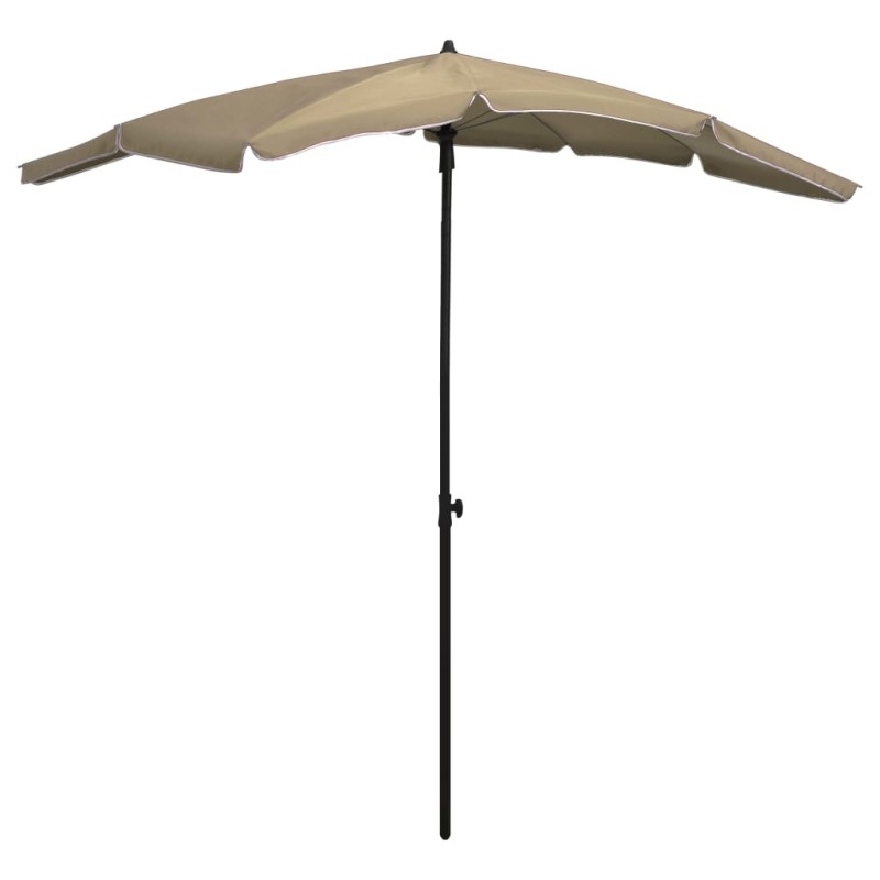 vidaXL Ombrellone da Giardino con Palo 200x130 cm Tortora vidaXL Ombrellone da Giardino con Palo 200x130 cm Tortora