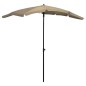 vidaXL Ombrellone da Giardino con Palo 200x130 cm Tortora vidaXL Ombrellone da Giardino con Palo 200x130 cm Tortora
