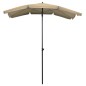 vidaXL Ombrellone da Giardino con Palo 200x130 cm Tortora vidaXL Ombrellone da Giardino con Palo 200x130 cm Tortora