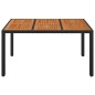 Tavolo da Giardino Piano in Legno Nero 150x90x75 cm Polyrattan Tavolo da Giardino Piano in Legno Nero 150x90x75 cm Polyrattan