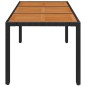 Tavolo da Giardino Piano in Legno Nero 150x90x75 cm Polyrattan Tavolo da Giardino Piano in Legno Nero 150x90x75 cm Polyrattan