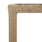 Tavolo da Giardino Piano Vetro Beige Polyrattan Vetro Temperato Tavolo da Giardino Piano Vetro Beige Polyrattan Vetro Temperato