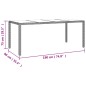 Tavolo da Giardino Piano Vetro Beige Polyrattan Vetro Temperato Tavolo da Giardino Piano Vetro Beige Polyrattan Vetro Temperato