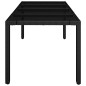 Tavolo da Giardino Piano in Vetro Nero 190x90x75 cm Polyrattan Tavolo da Giardino Piano in Vetro Nero 190x90x75 cm Polyrattan