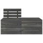 Set Divani da Giardino su Pallet 2pz Pino Massello Grigio Scuro Set Divani da Giardino su Pallet 2pz Pino Massello Grigio Scuro
