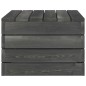 Set Divani da Giardino su Pallet 2pz Pino Massello Grigio Scuro Set Divani da Giardino su Pallet 2pz Pino Massello Grigio Scuro
