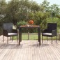 Tavolo da Giardino Piano in Legno Nero 90x90x75 cm Polyrattan Tavolo da Giardino Piano in Legno Nero 90x90x75 cm Polyrattan