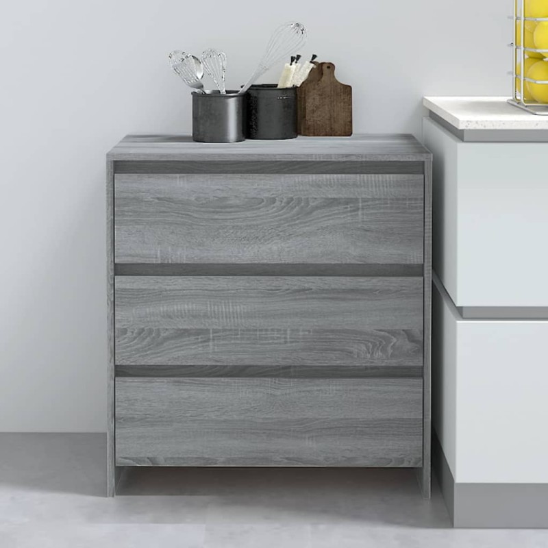 Credenza Grigio Sonoma 70x41x75 cm in Truciolato Credenza Grigio Sonoma 70x41x75 cm in Truciolato
