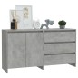 Credenze 2 pz Grigio Cemento in Legno Multistrato Credenze 2 pz Grigio Cemento in Legno Multistrato