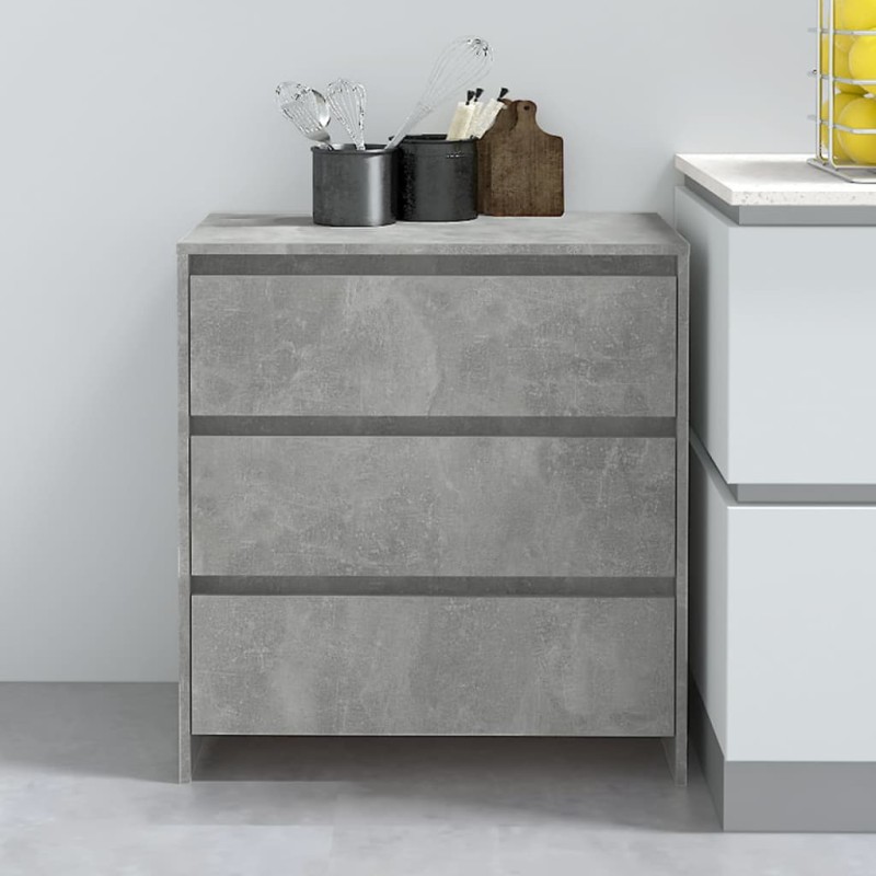 Credenza Grigio Cemento 70x41x75 cm in Truciolato Credenza Grigio Cemento 70x41x75 cm in Truciolato