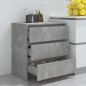 Credenza Grigio Cemento 70x41x75 cm in Truciolato Credenza Grigio Cemento 70x41x75 cm in Truciolato