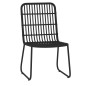 Set da Pranzo per Giardino 7 pz con Cuscini Nero Set da Pranzo per Giardino 7 pz con Cuscini Nero
