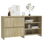 Credenze 2 pz Rovere Sonoma in Legno Multistrato Credenze 2 pz Rovere Sonoma in Legno Multistrato