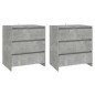Credenze 3 pz Grigio Cemento in Legno Multistrato Credenze 3 pz Grigio Cemento in Legno Multistrato
