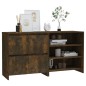 Credenze 2 pz Rovere Fumo in Legno Multistrato Credenze 2 pz Rovere Fumo in Legno Multistrato