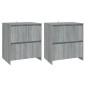 Credenze 2 pz Grigio Sonoma 70x41x75 cm in Truciolato Credenze 2 pz Grigio Sonoma 70x41x75 cm in Truciolato