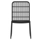 Set Mobili da Pranzo per Giardino 5 pz Nero Set Mobili da Pranzo per Giardino 5 pz Nero