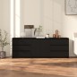 Credenze 3 pz Nere in Legno Multistrato Credenze 3 pz Nere in Legno Multistrato