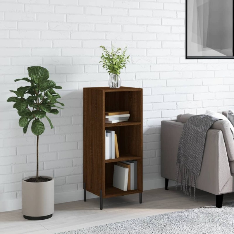 Credenza Rovere Marrone 34,5x32,5x90 cm in Legno Multistrato Credenza Rovere Marrone 34,5x32,5x90 cm in Legno Multistrato