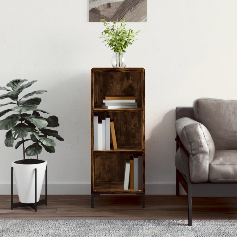 vidaXL Credenza Rovere Fumo 34,5x32,5x90 cm in Legno Multistrato vidaXL Credenza Rovere Fumo 34,5x32,5x90 cm in Legno Multistrato