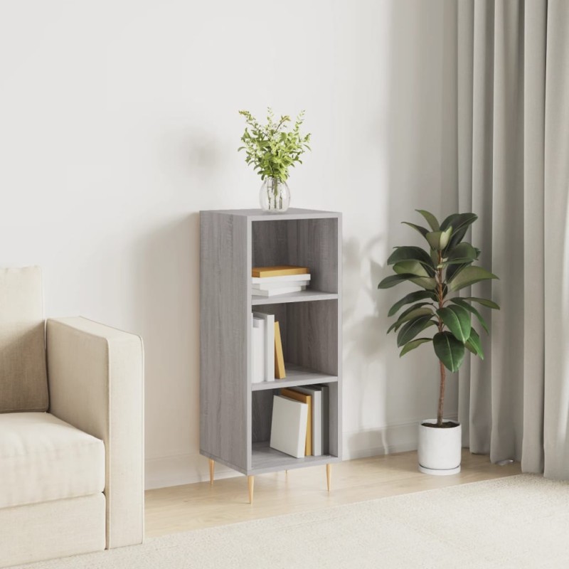 Credenza Grigio Sonoma 34,5x32,5x90 cm in Legno Multistrato Credenza Grigio Sonoma 34,5x32,5x90 cm in Legno Multistrato