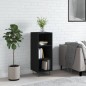 Credenza Nera 34,5x32,5x90 cm in Legno Multistrato Credenza Nera 34,5x32,5x90 cm in Legno Multistrato