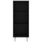 Credenza Nera 34,5x32,5x90 cm in Legno Multistrato Credenza Nera 34,5x32,5x90 cm in Legno Multistrato