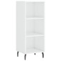 Credenza Bianco Lucido 34,5x32,5x90 cm in Legno Multistrato Credenza Bianco Lucido 34,5x32,5x90 cm in Legno Multistrato