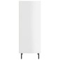 Credenza Bianco Lucido 34,5x32,5x90 cm in Legno Multistrato Credenza Bianco Lucido 34,5x32,5x90 cm in Legno Multistrato