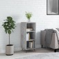 Scaffale Grigio Cemento 34,5x32,5x90cm Legno Multistrato Scaffale Grigio Cemento 34,5x32,5x90cm Legno Multistrato