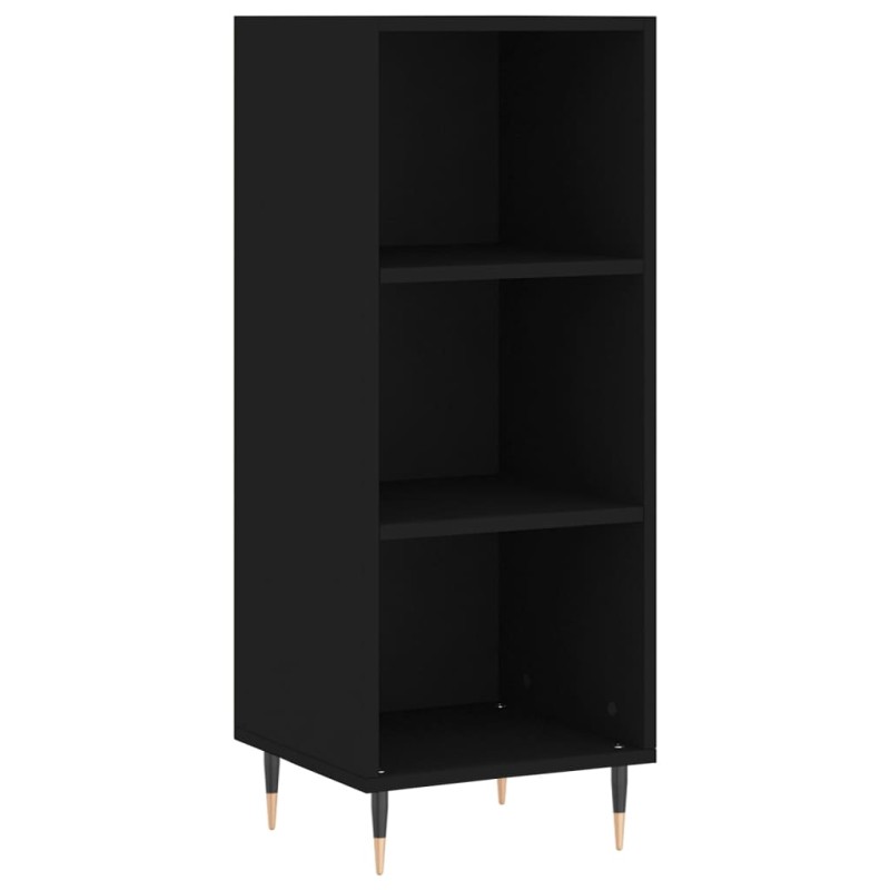 Credenza Nera 34,5x32,5x90 cm in Legno Multistrato Credenza Nera 34,5x32,5x90 cm in Legno Multistrato