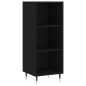 Credenza Nera 34,5x32,5x90 cm in Legno Multistrato Credenza Nera 34,5x32,5x90 cm in Legno Multistrato