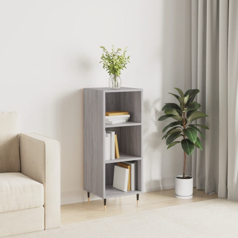 Credenza Grigio Sonoma 34,5x32,5x90 cm in Legno Multistrato Credenza Grigio Sonoma 34,5x32,5x90 cm in Legno Multistrato