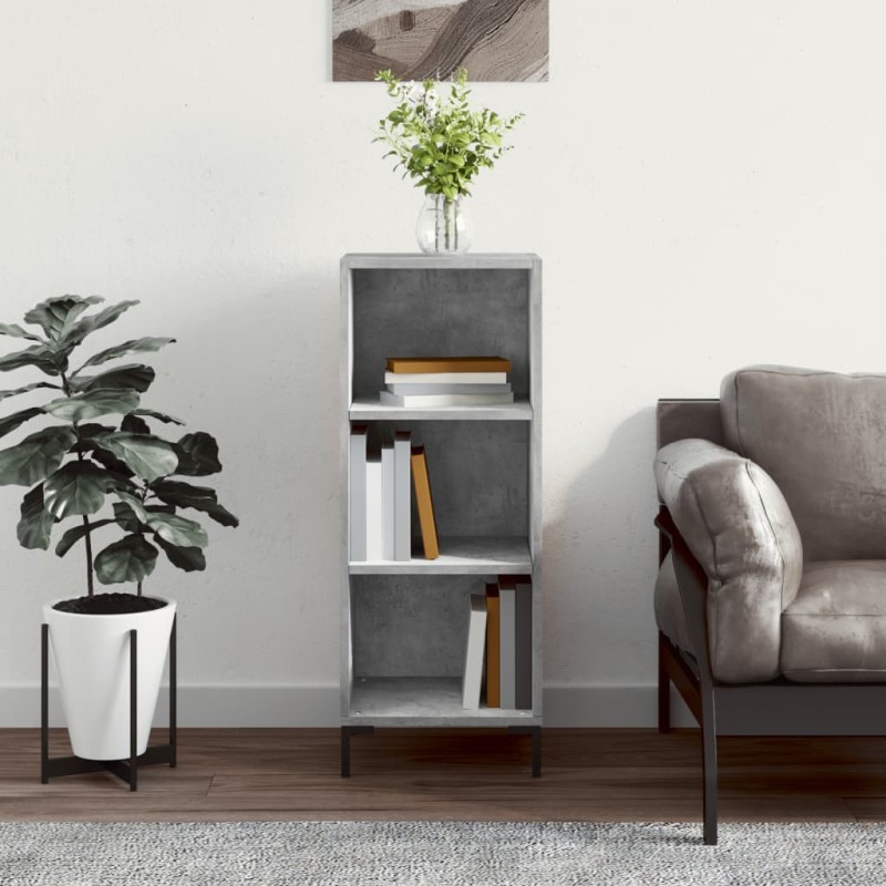 Credenza Grigio Cemento 34,5x32,5x90 cm in Legno Multistrato Credenza Grigio Cemento 34,5x32,5x90 cm in Legno Multistrato
