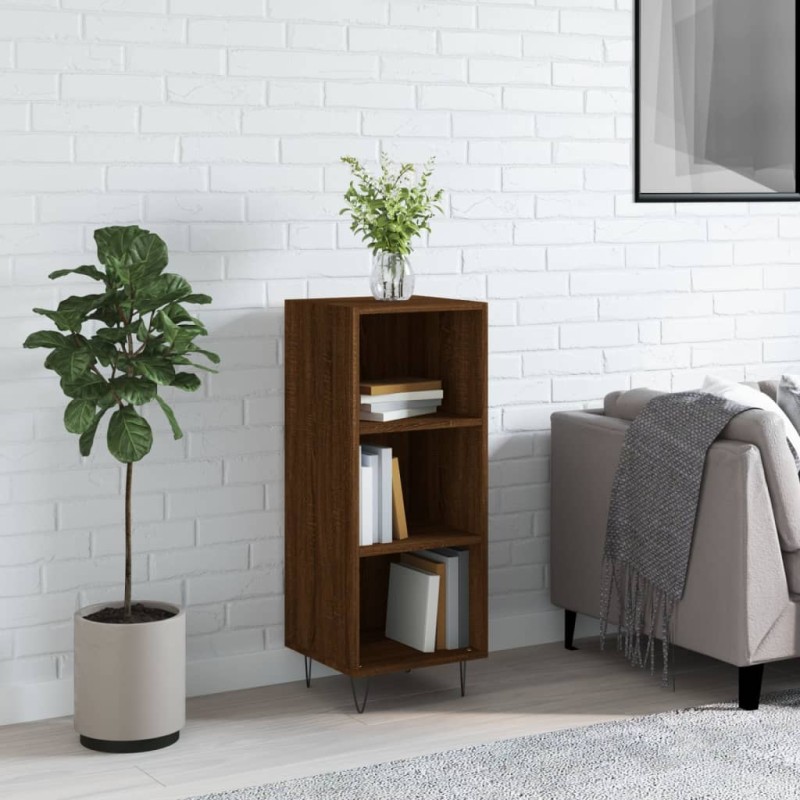 Credenza Rovere Marrone 34,5x32,5x90 cm in Legno Multistrato Credenza Rovere Marrone 34,5x32,5x90 cm in Legno Multistrato
