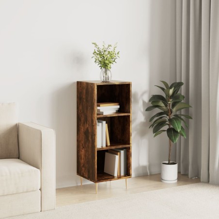 vidaXL Credenza Rovere Fumo 34,5x32,5x90 cm in Legno Multistrato