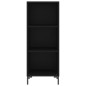 Credenza Nera 34,5x32,5x90 cm in Legno Multistrato Credenza Nera 34,5x32,5x90 cm in Legno Multistrato